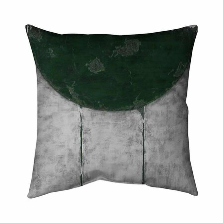 FONDO 20 x 20 in. Green Half Circle-Double Sided Print Indoor Pillow FO2791803